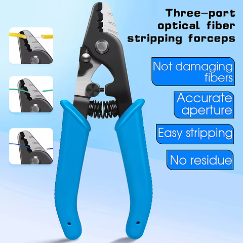 VCFS-33 Three-port Fiber Optical Stripper/ Pliers/ Wire strippers FTTH Tools Optical Fiber Stripping Pliers 12 best sales fiber optics - №4