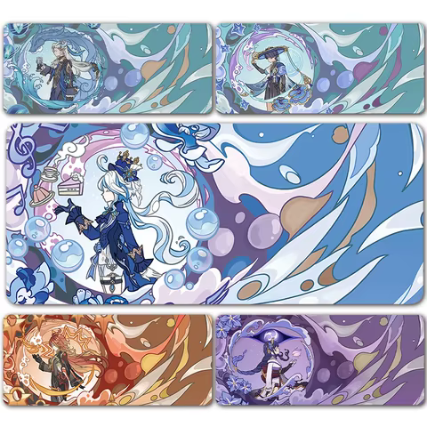 Anime Game Furina Neuvillette Mavuika Wanderer Raiden XXL Large Genshin Impact Mouse Pad Non-slip Keyboard Desk Mat Mousepad 12 best sales bear mousepad - №6