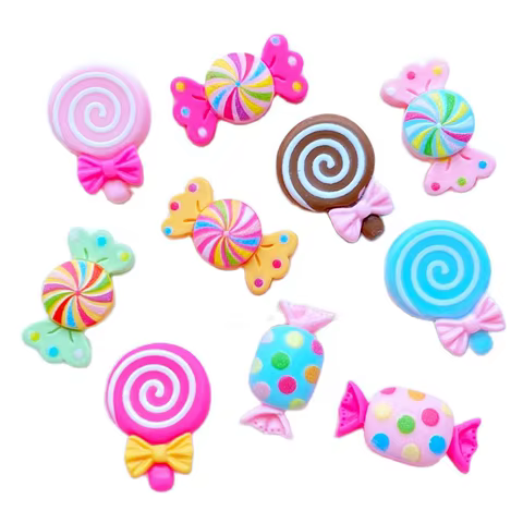 10/20Pcs New Resin Mini Candy / Lollipop Series Flat back Cabochons Scrapbooking DIY Jewelry Craft Decoration Accessories 10 best sales resin cupcake - №6