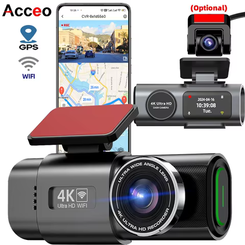 Dash Cam 4K UHD Recording Car Camera DVR Night Vision Video Recorder Built-In Wi-Fi Support GPS 24H Parking 12 best sales sony rx0 - №8