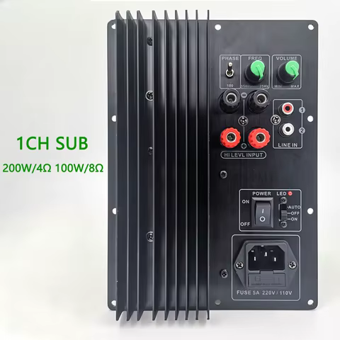 New 110-220v Heavy Bass Active Subwoofer Amplifier Board 5.1 And 7.1 Home Theaterdedicated Subwoofer Board 4 Ohm 200w 8 Ohm 100w 12 best sales bcm94360ng - №11