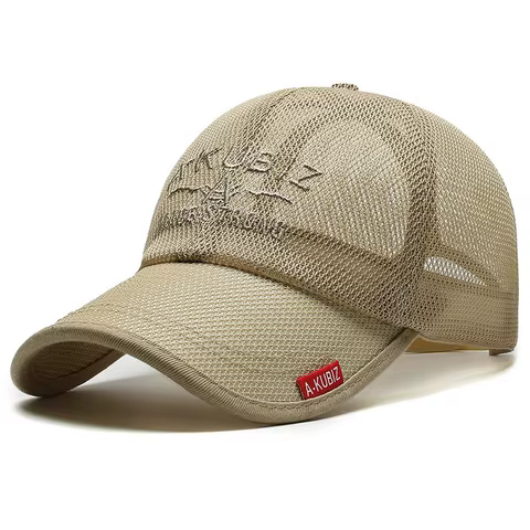Summer Hats For Men And Women Mesh Baseball Caps Fashion Embroidered Visor Hat Outdoor Embroidered Letter Sun Protection Hat 10 best sales custom visor - №3