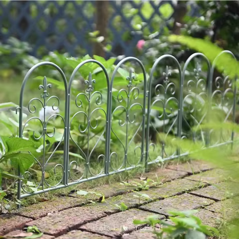 Courtyard Atmosphere Iron Fence Rose Climbing Holder Horticultural Fence for Outdoor Plant Barrier Garden Separator Decoration 10 best sales iron fence - №10