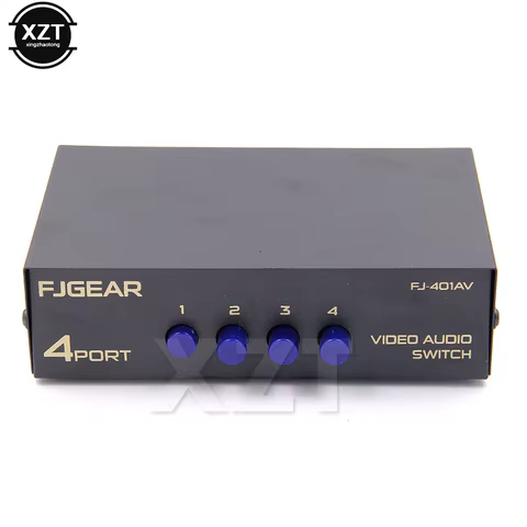 High Quality New 2 or 4 or 8 Ports AV Audio Video RCA 4 Input 1 Output Switcher Switch Selector Splitter Box for STB DVD HDTV 10 best sales rca switch selector - №10