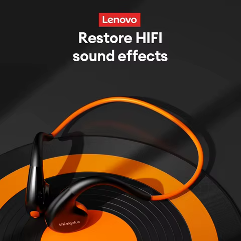 Original Lenovo X7 Air Conduction Headphone Wireless Bluetooth 5.3 Earphones Bone Conduction Sports Headset Outdoor EarHook Mic 10 best sales hearing aid bone conduction - №6