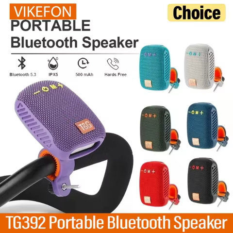 Outdoor Bicycle TG392 Portable Bluetooth Speaker TWS Wireless Mini Bass FM Radio Soundbar Boombox Riding Music Play Loudspeaker 6 best sales boom speaker - №1