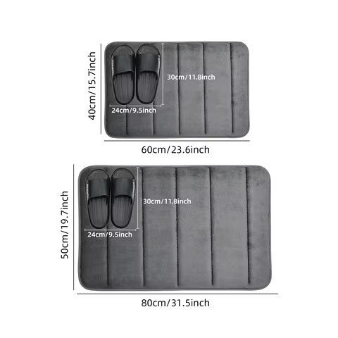 Bathroom Coral Velvet Anti-skid Mat,Quick Water Absorption,Dry Machine Washing,Toilet Mat,SoftComfortable, Easy Mat Bathroom Use 8 best sales anti slip shower mat - №3
