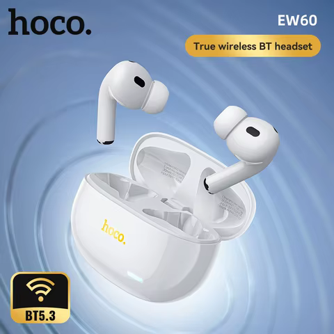 HOCO EW60 Wireless Bluetooth Headphones Tws Waterproof Earbuds Earphones HD Mic with touch Control Earbuds For Smartphones 6 best sales hoco - №2