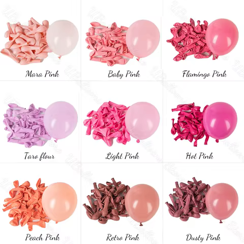 10/20/30Pcs Pink Birthday Balloons 5/10/12inch Hot Pink Maca Candy Light Pink Latex Balloon for Birthday Wedding Baby Shower Dec 8 best sales penis balloon - №3