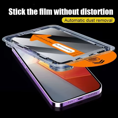 Oleophobic Coating Dust Free Installation Privacy Screen Protector For iPhone 13 11 12 14 15 16 Pro Max XS X XR 14 15 Plus Glass 12 best sales dreame t20 - №3