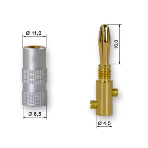 8pcs Matihur banana plugs 24K Gold-plated 4MM Banana Connector with Screw Lock For Audio Jack Speaker Plugs HiFi 10 best sales banana hifi - №5
