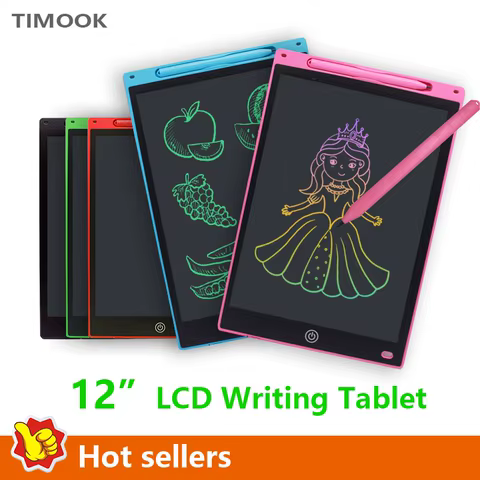 Tablets Electronic Handwriting Pad 12 inch Writing Board Drawing Tablet LCD Screen Writing Tablet Digital Graphic Toys for child 8 best sales lcd quest - №5