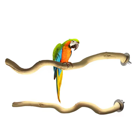 Natural Parrot Wood Fork Branch Perch Bird Cage Hanging Swing Bird Standing Branches Toys Birdcage Accessoriess 10 best sales birds toys - №10