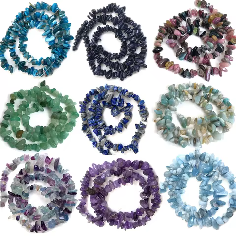 Natural Chips Stone Beads Irregular Gravel Crystal quartz Beads For Jewelry Making DIY Bracelet Necklace Accessories 16inches 12 best sales natural crystals - №8