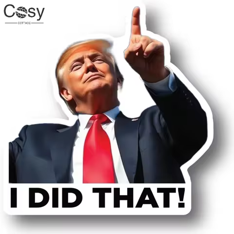 100pcs Gas Pump Stickers Decal Funny Trump I Did That Stickers 5x3.8cm Creative Stickers Tariff Sticker Trump Waterproof Sticker 10 best sales trump stickers - №5