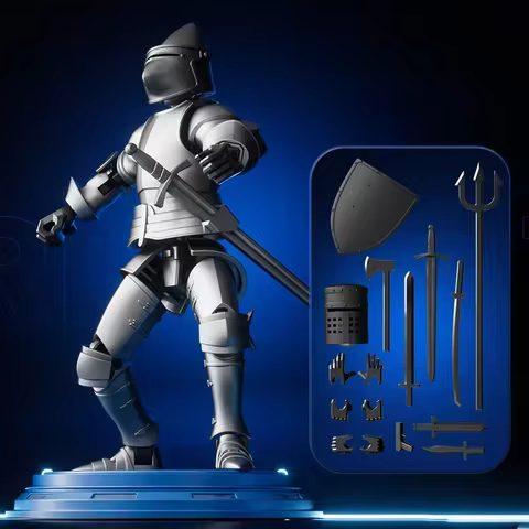 Knight Action Figures Paladin 13 Jointed Movable Shapeshift Robot 3D Printed Mannequin Character Assembl Toys Kids Gifts 12 best sales joy toy mech - №5