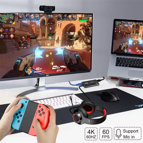 4K HDMI-compatible USB 3.0 Video Capture Card 1080P 60fps HD Video Recorder Grabber For OBS Capturing Game Card Live 4K SAMGET 6 best sales video maker - №6