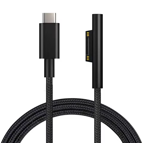 2/1.5/1/0.5M USB Type C Power Supply Charger Adapter 65W 15V 3A PD Fast Charging Cable Cord for Microsoft Surface Pro 3 4 5 6 GO 10 best sales surface charger - №7