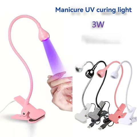 LED Table Lamp Nightlight Gooseneck Nail Lamp UV Curable Violet Lamp Mobile Phone Repair Lamp USB Clip Lamp Dormitory Lamp 8 best sales canon pixma pro 1 head - №6