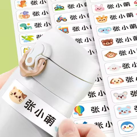 120Pcs Name Tag Sticker Customize Waterproof Stickers Children School Stationery Water Bottle Pencil Kawai Name Labels for Kids 6 best sales my name is sticker - №5