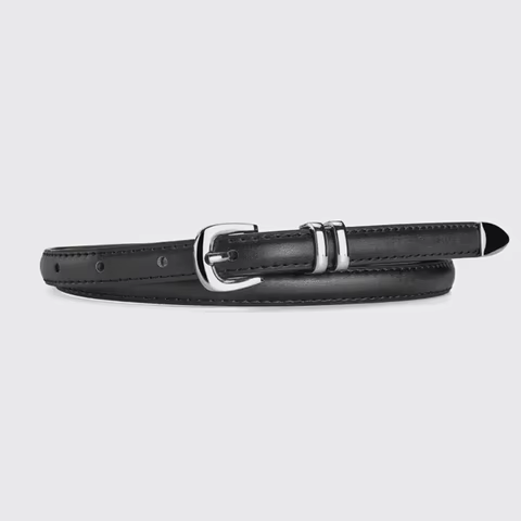 1Strip Stylish and SimplePUBelt Versatile Silver Pin Buckle Women's Belt Luxurious Decoration Student Jeans with Thin Waistband 10 best sales belt silver - №10