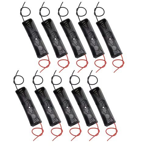 18650 Battery Case Holder with Wire Bundle,10/30PCS DIY Battery Storage Boxes, 18650 1 Bay Cell Battery Holder, 1 Slots 10pcs 6 best sales reention battery case - №5