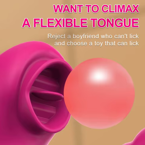 Tongue Licking Vibrator 2 In 1 Adult Women Sex Toys Dildos Vibrators Clitoris Stimulator With 20 Speeds Vibrators Sex Product 12 best sales 1 m dildo - №2