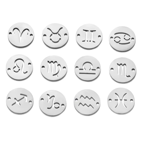 8 best sales stainless steel zodiac charms - №8