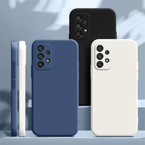 Liquid Silicone Case for Samsung Galaxy A13 A23 A33 A53 A14 A24 A54 A73 A04S A12 A22 A32 A42 A52 A52S A72 5G Soft Covers Fundas 8 best sales samsung a22 5g back cover - №3