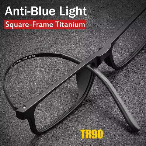 2025 Pure Titanium Reading Glasses Men Women TR90 Anti-Blue Ray Full frame Computer Spectacles Diopter +1.0 +4.0 10 best sales pure titanium - №9