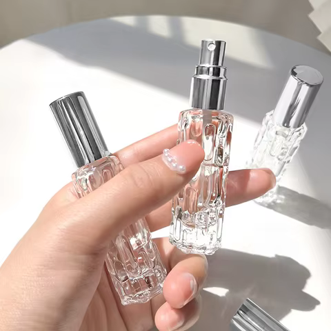 1pc-10ml glass perfume spray bottle Aluminum spray head perfume dispenser bottle press empty bottle 10 best sales perfume glass - №3