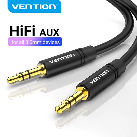 Vention Jack 3.5mm Aux Cable Male to Male 3.5mm Audio Cable Jack for JBL Xiaomi Oneplus Headphones Speaker Cable Car Aux Cord 12 best sales 2 male 1 female 3.5mm - №7