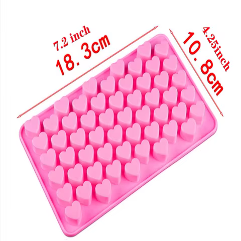 1Pcs/Mini 55 Heart-Shaped Silicone Mold Brown Sugar Silicone Mold Silicone Love Chocolate Mold 55 Candy Silicone Mold 10 best sales chocolate penis mould - №7