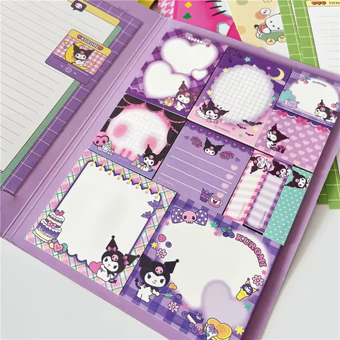 Kawaii Cartoon Hello Kitty Paste Sticky Note Mymelody Cinnamoroll Cute Kuromi Notebook Student School Office Stationery 8 best sales chococat plush - №3