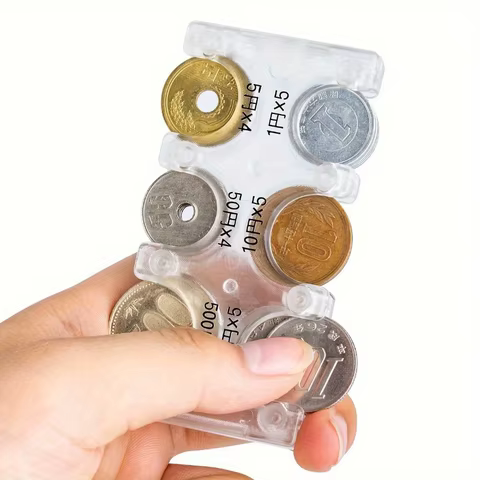 Mini Portable Coin Organizer, Portable Plastic Coin Holder, Multi-Slot Japanese & Korean Currency Storage, Money Management 10 best sales korea coin - №1