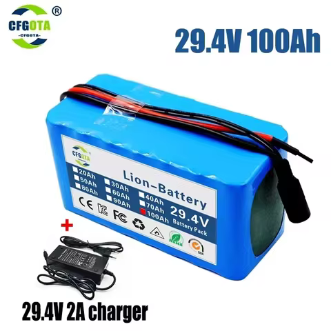 24V 100Ah 7s3p 18650 battery lithium battery 24v 100000mAh Electric Bicycle Moped electric Lithium ion Battery pack + 2A Charger 6 best sales 18650 7s3p battery pack - №2