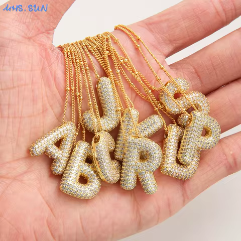 12 best sales balloon letter necklace - №8