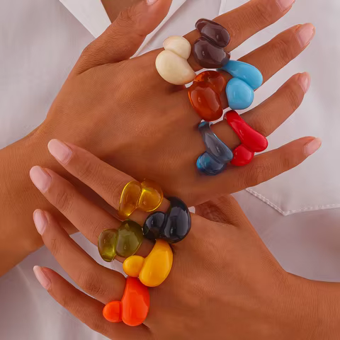 10 best sales multicolor ring - №10