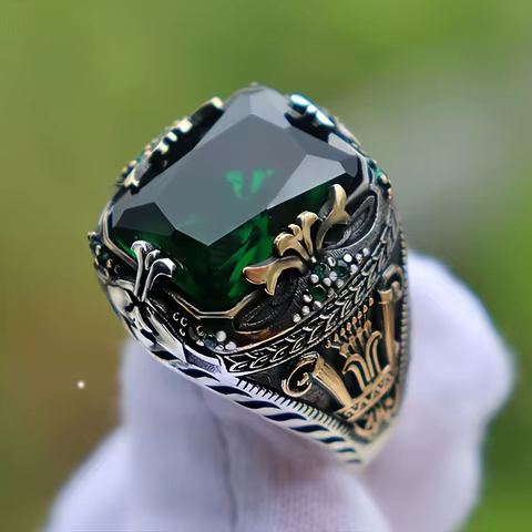 10 best sales genuine emerald ring - №2