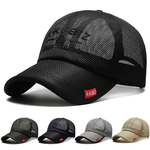 Summer Hats For Men And Women Mesh Baseball Caps Fashion Embroidered Visor Hat Outdoor Embroidered Letter Sun Protection Hat 10 best sales death proof - №10