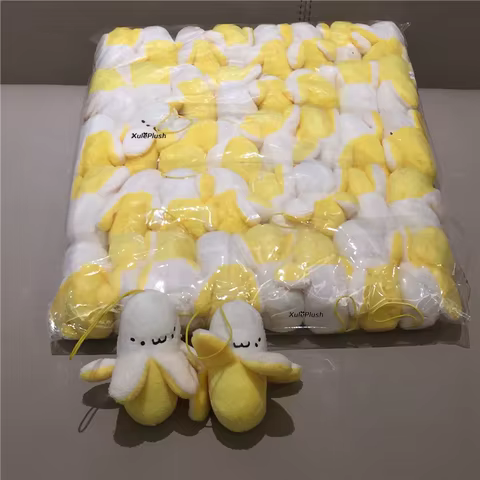 10PCS/LOT Small 6CM New Banana Plush Stuffed TOY Wedding Bouquet TOY DOLL 12 best sales banana toy - №12