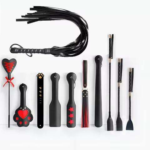 Adult Sex Toys PU Horse Tassels Whip BDSM Equestrian Whips Sex Games for Couple Spanking Paddles Racket Training Beat 12 best sales dildo double horse - №2
