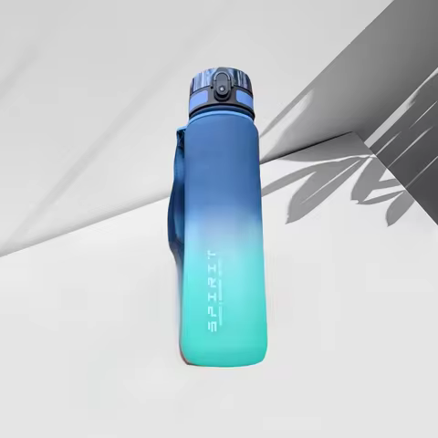 500ML/650ML/1000ML Large Capacity Sports Bottle Motivational Leak Proof Portable Reusable Plastic Cups Outdoor Travel Gym Jugs 10 best sales thermoflask - №3