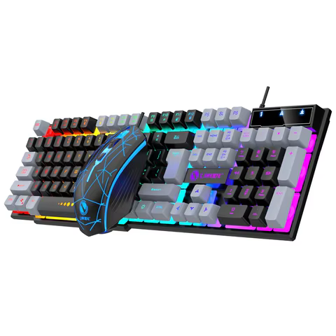 Wired Keyboard And Mouse Set Usb Luminous Mechanical Keyboard And Mouse Set For PC Laptop Computer Game Office 10 best sales gaming keyboard mouse - №3