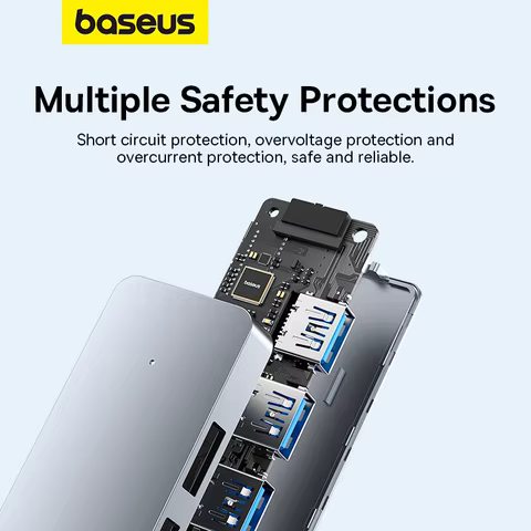 Baseus Usb Hub 4 Port ABS Hub Usb 3 0 for Laptop Multi Splitter Adapter For Xiaomi Lenovo Macbook PC Computer Accessories 8 best sales lenovo laptop accessories - №6