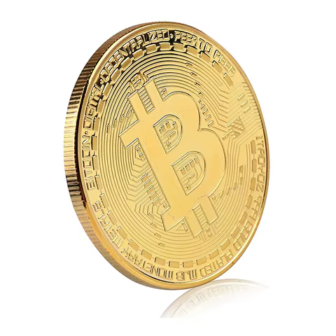 Gold Plated Bitcoin Coin Collectible Art Collection Gift Physical Commemorative Casascius crypto coin Metal Antique Imitation 10 best sales korea coin - №7