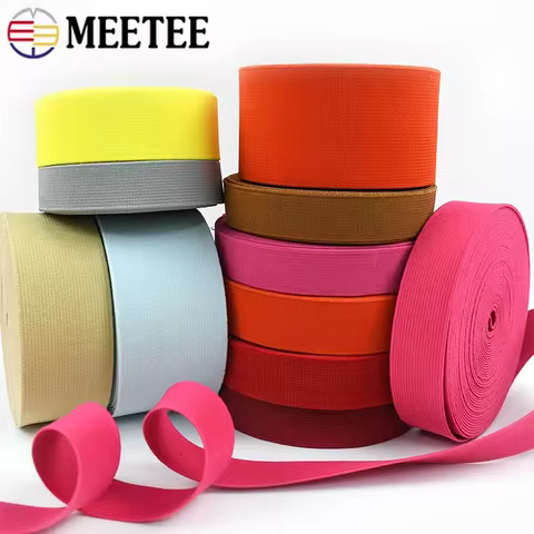 3/5M 25/30/40/50mm Flat Elastic Band for Sewing Pants Waistband Rubber Cord Tape Stretch Webbing Bands DIY Clothes Accessories 10 best sales rubber for clothes - №9