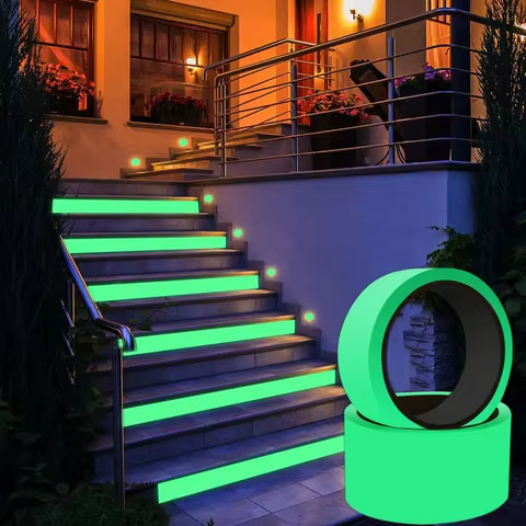 Luminous Warning Tape Stage Party Decoration Staircase Fall Prevention Warning Tape Bedroom Living Room Decoration 10 best sales fall decoration - №1