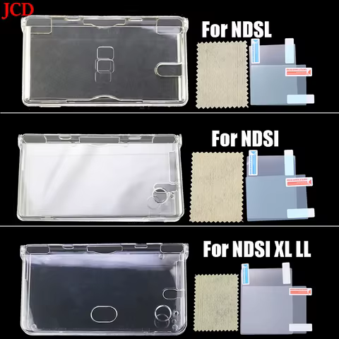 Plastic Clear Crystal Shell Skin Case Cover For Nintend DSL NDS Lite NDSL For DSi NDSi XL LL Console W/ Screen Protective Film 10 best sales famicom nes - №7