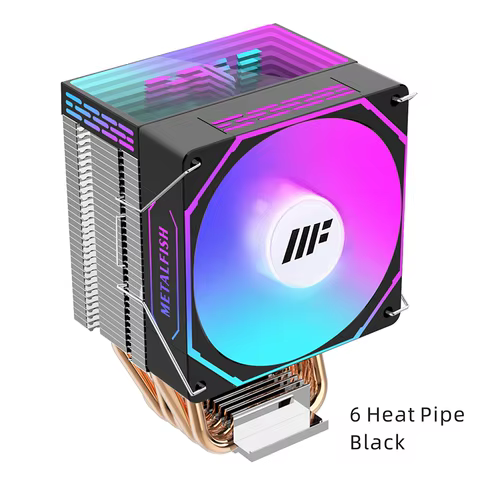 METALFISH ZH1400 CPU Cooler 4 HeatPipes 4PIN PWM Silent ARGB Fan For Intel 1700 1200 115X 1366 2011 AM5 AM4 AM3 x99 x79 12 best sales graphic card cooler - №11